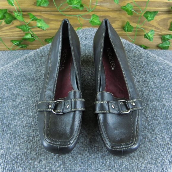 Aerosoles Women's Pump Black Leather Pump 7W Gently Used 2025 - Picture 2 of 7